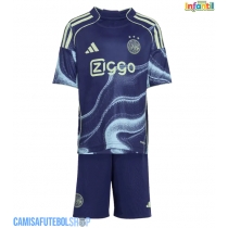 Camisa de time de futebol Ajax Raul Moro #7 Replicas 2º Equipamento Infantil 2025-26 Manga Curta (+ Calças curtas)